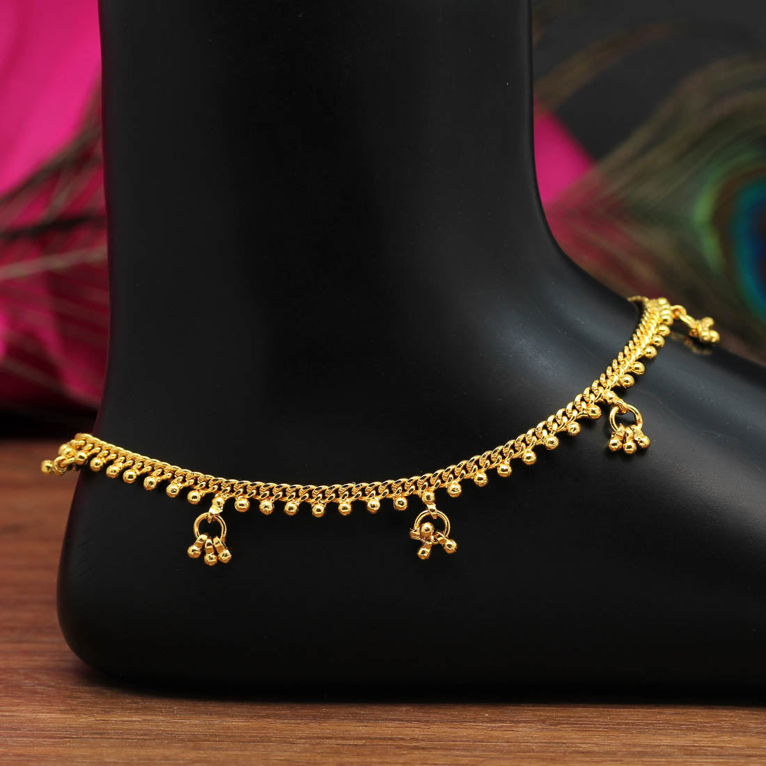 Gold Color Anklets (ANK963GLD)  GetGlit   