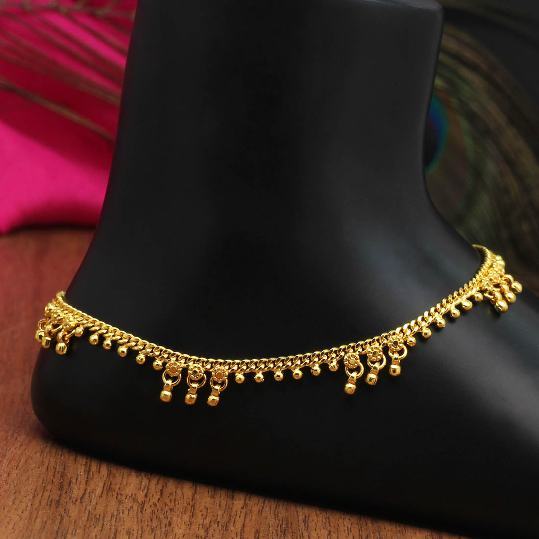 Gold Color Anklets (ANK999GLD)  GetGlit   