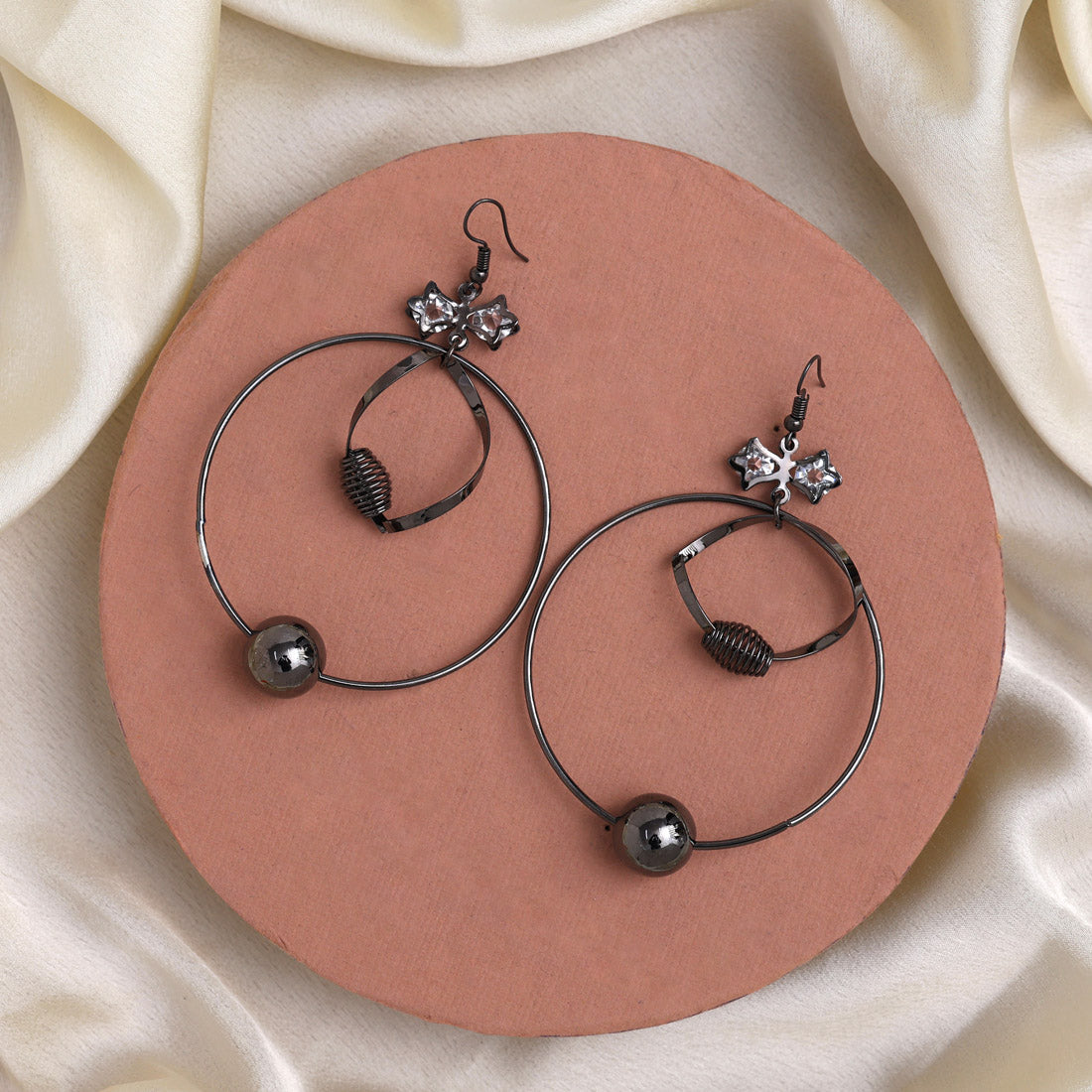 Black Color Fashion Earrings (ANTE1713BLK) Jewellery GetGlit   