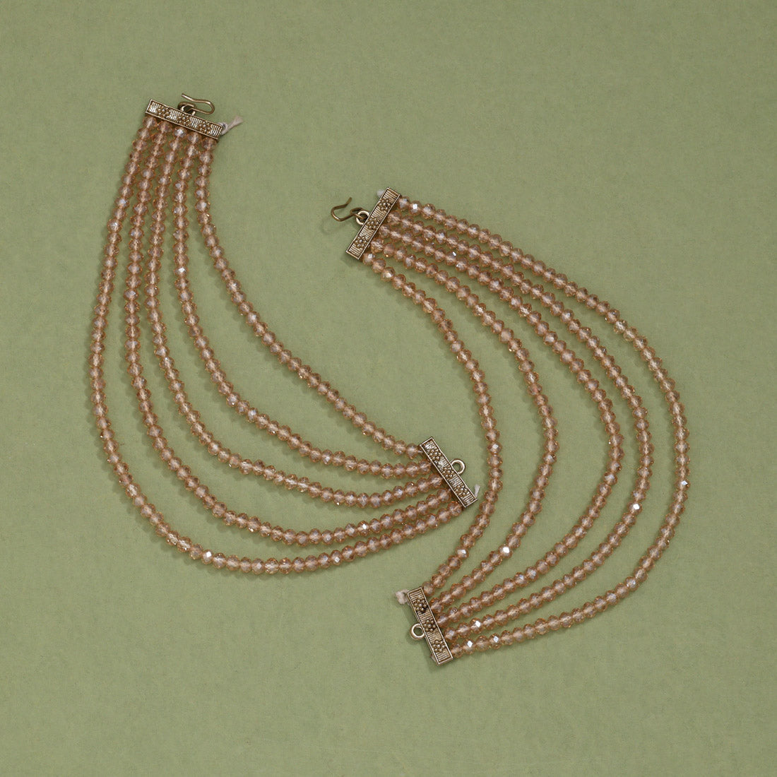 Gold Color Stone Antique Earrings Chain With Royal Touch And Shine Jewellery GetGlit