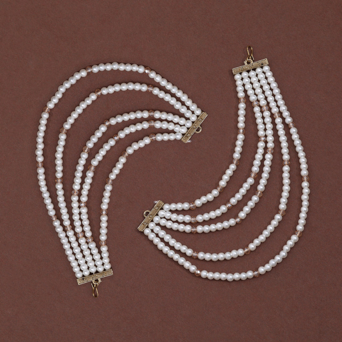 White Color Antique Earrings Chain Featuring Elegant Detailing And Fine Craftsmanship Jewellery GetGlit
