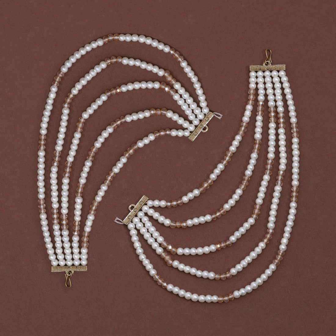 White Color Antique Earrings Chain With Classic Style And Vintage Finish Jewellery GetGlit
