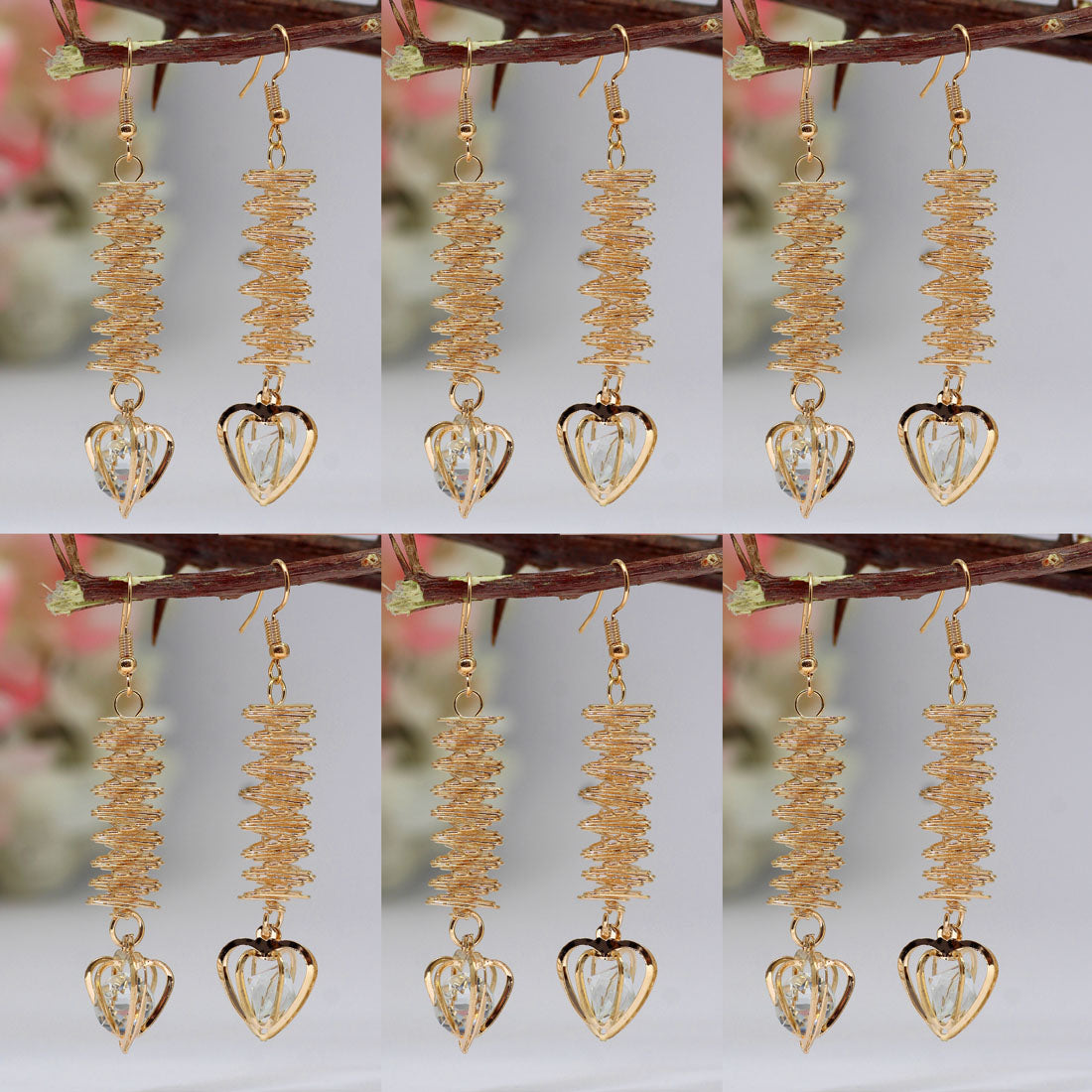 Gold Color Antique Earrings Combo Of 6 Pairs (ANTE484CMB) Earrings GetGlit   