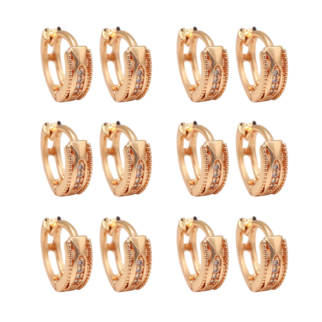 Gold Color Antique Gold Plated Earrings Combo Of 6 Pairs (ANTE528CMB) Jewellery GetGlit   