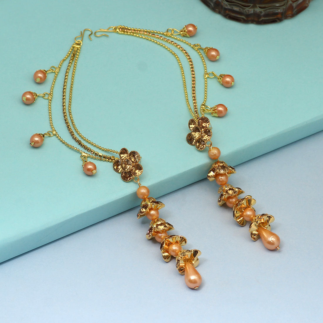 Gold Color Bahubali Earrings (BBLE428GLD) Jewellery GetGlit   