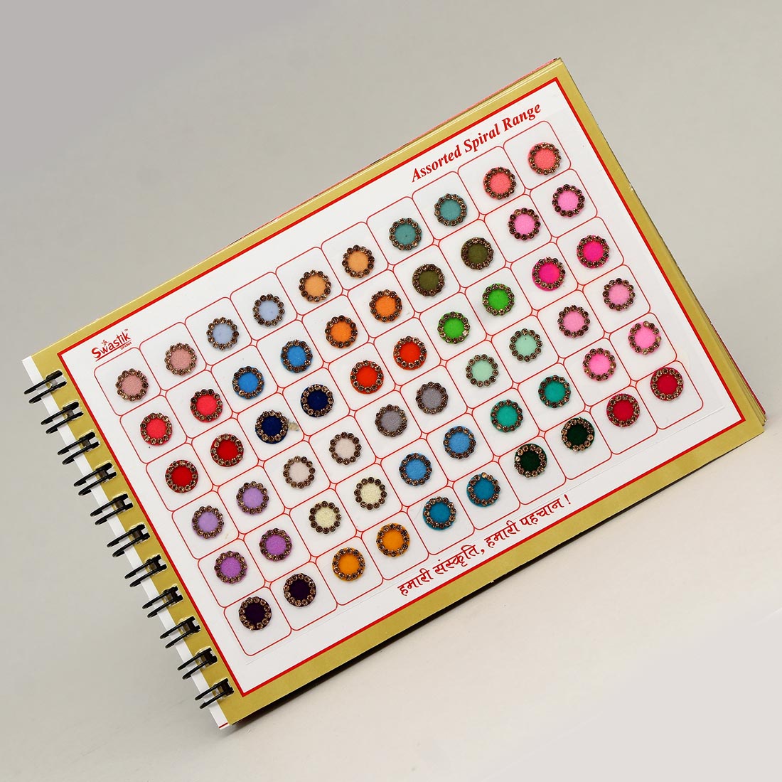 Multicolor Stone Bindi Book For Women & Girls- Total Pieces- 300