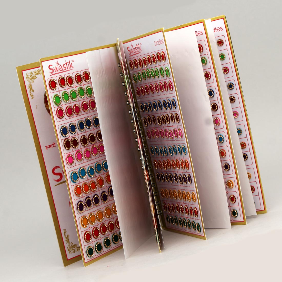 Multicolor Stone Bindi Book For Women & Girls- Total Pieces- 576(BND125CMB)