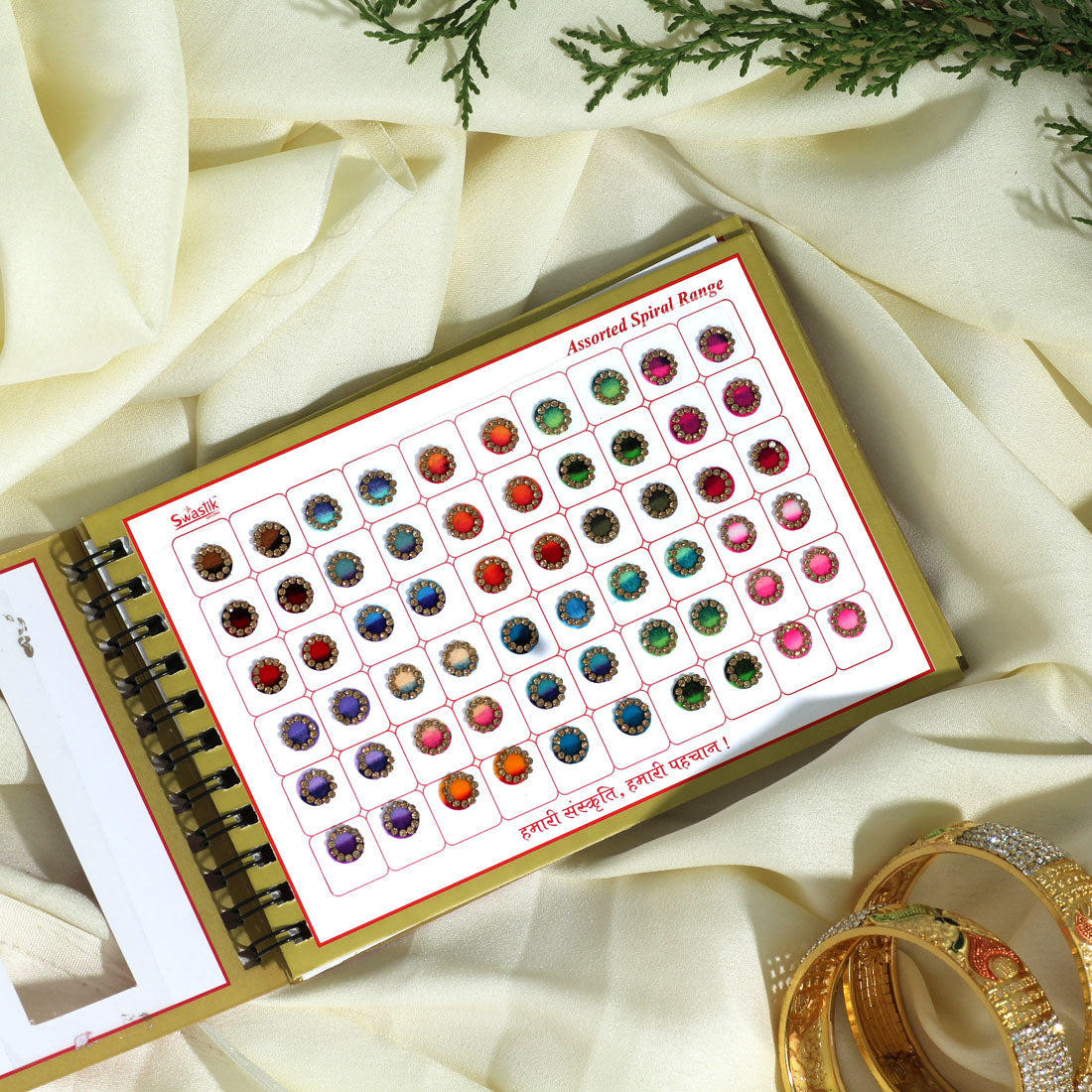 Assorted Color Velvet Bindi Book For Women & Girls- Total Pieces- 300 Jewellery GetGlit