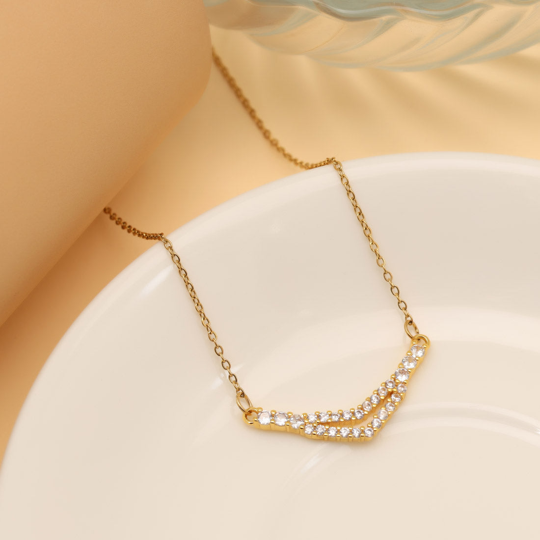 Gold Color Stainless Steel 18k Gold Plated Demi Fine Pendant Jewellery GetGlit