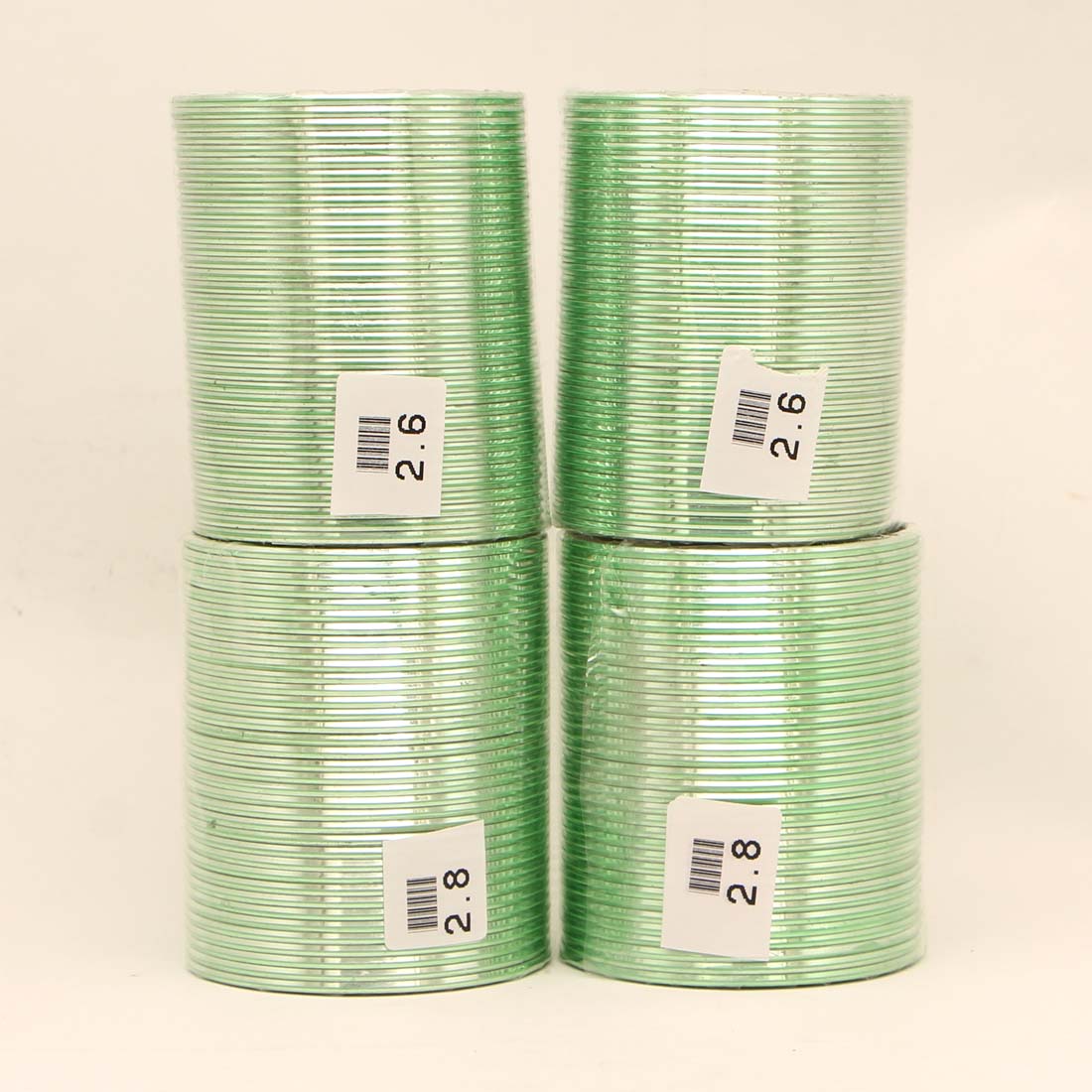 Pista Green Color 4 Set Of Fashion Bangles Combo Size(2 Set Of 2.6, 2 Set Of 2.8) FB136CMB Jewellery GetGlit