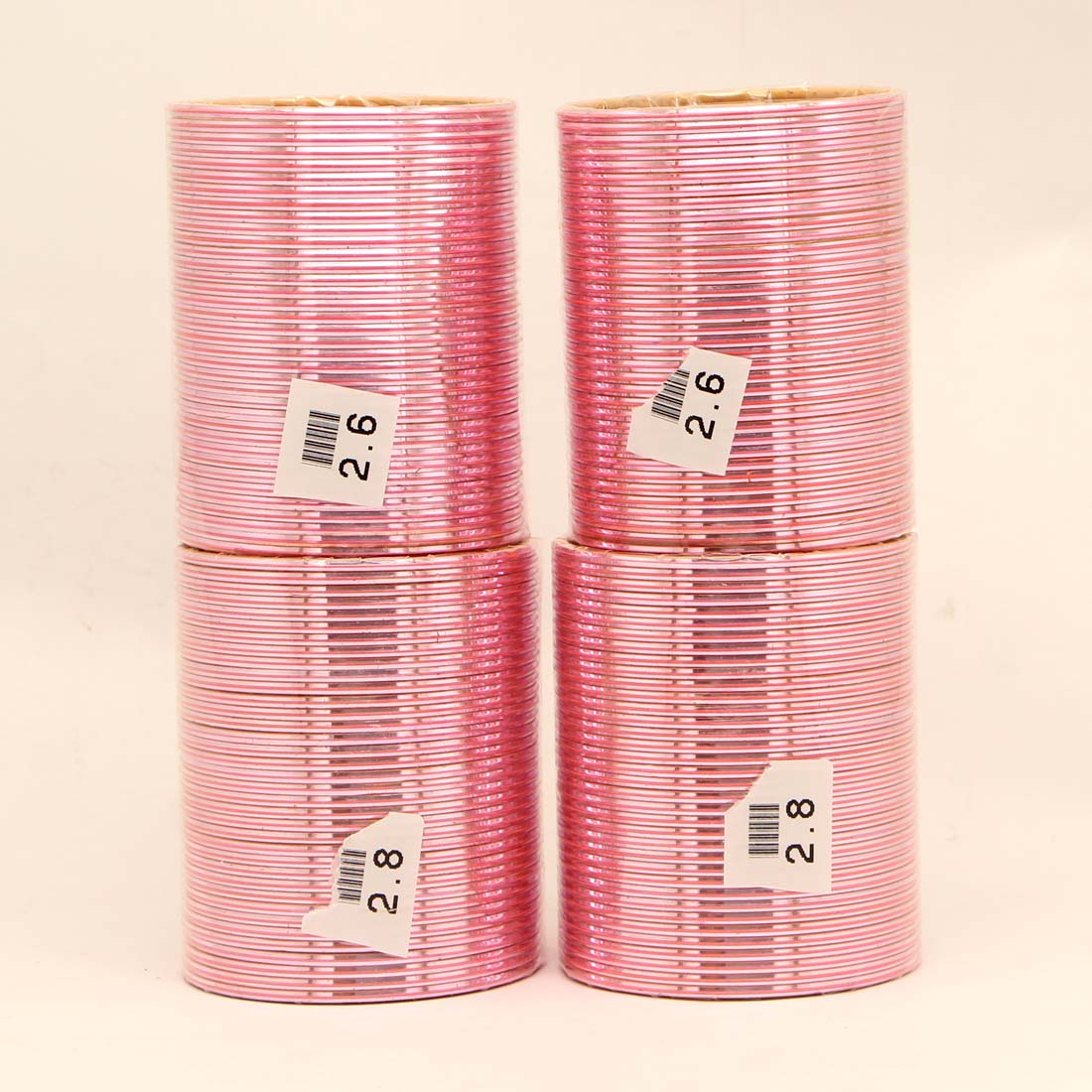 Pink Color 4 Set Of Fashion Bangles Combo Size(2 Set Of 2.6, 2 Set Of 2.8) FB140CMB Jewellery GetGlit