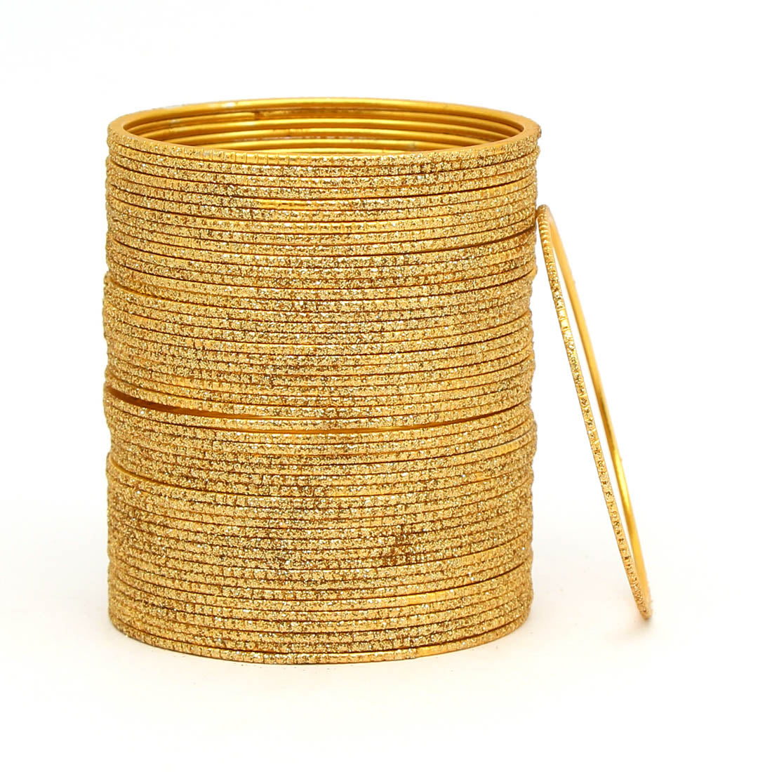 Gold Color 2 Set Of Fashion Bangles Combo Size: 2.10