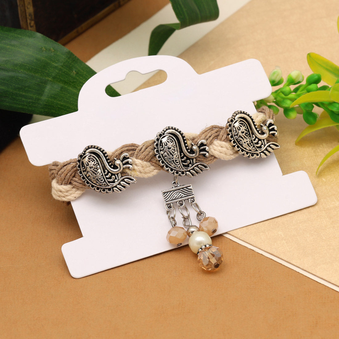Silver Color Oxidised Bracelet (GSB334SLV) Jewellery GetGlit   