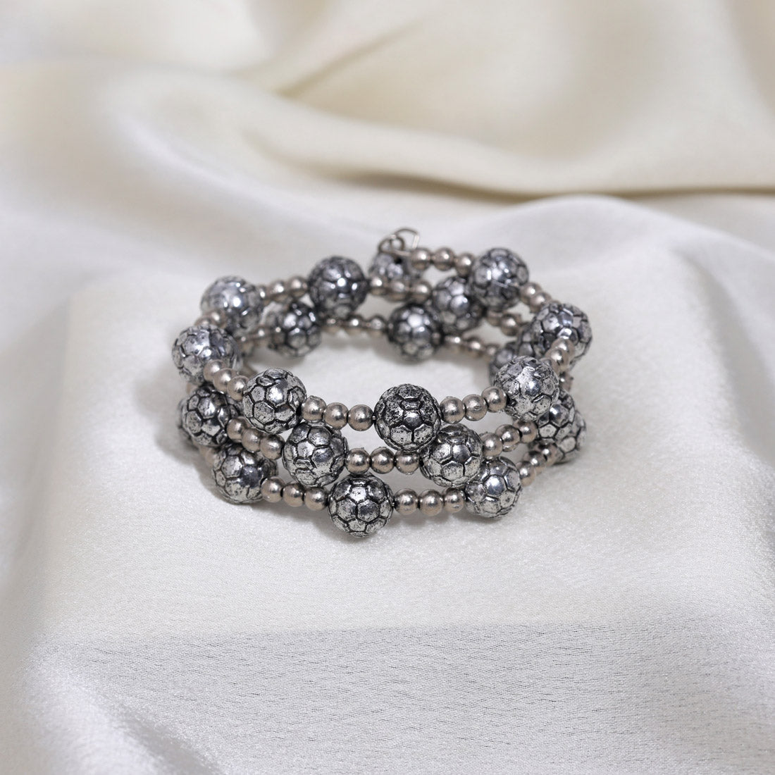 Silver Color Oxidised Bracelet (GSB381SLV) Jewellery GetGlit