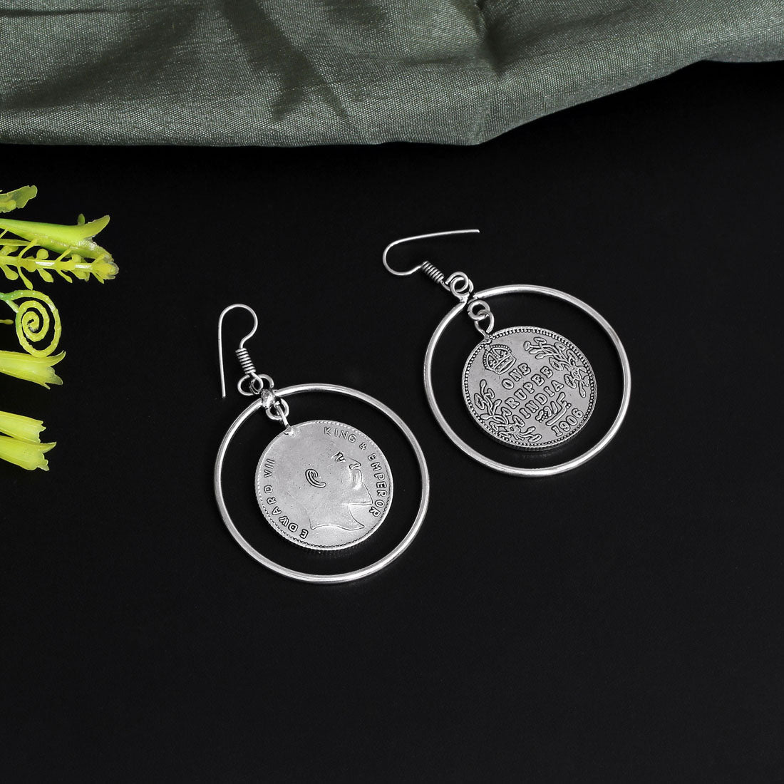 Silver Color Oxidised Earrings (GSE2216SLV) Jewellery GetGlit   