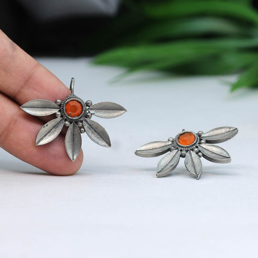 Orange Color Oxidised Earrings (GSE2464ORG) Jewellery GetGlit   