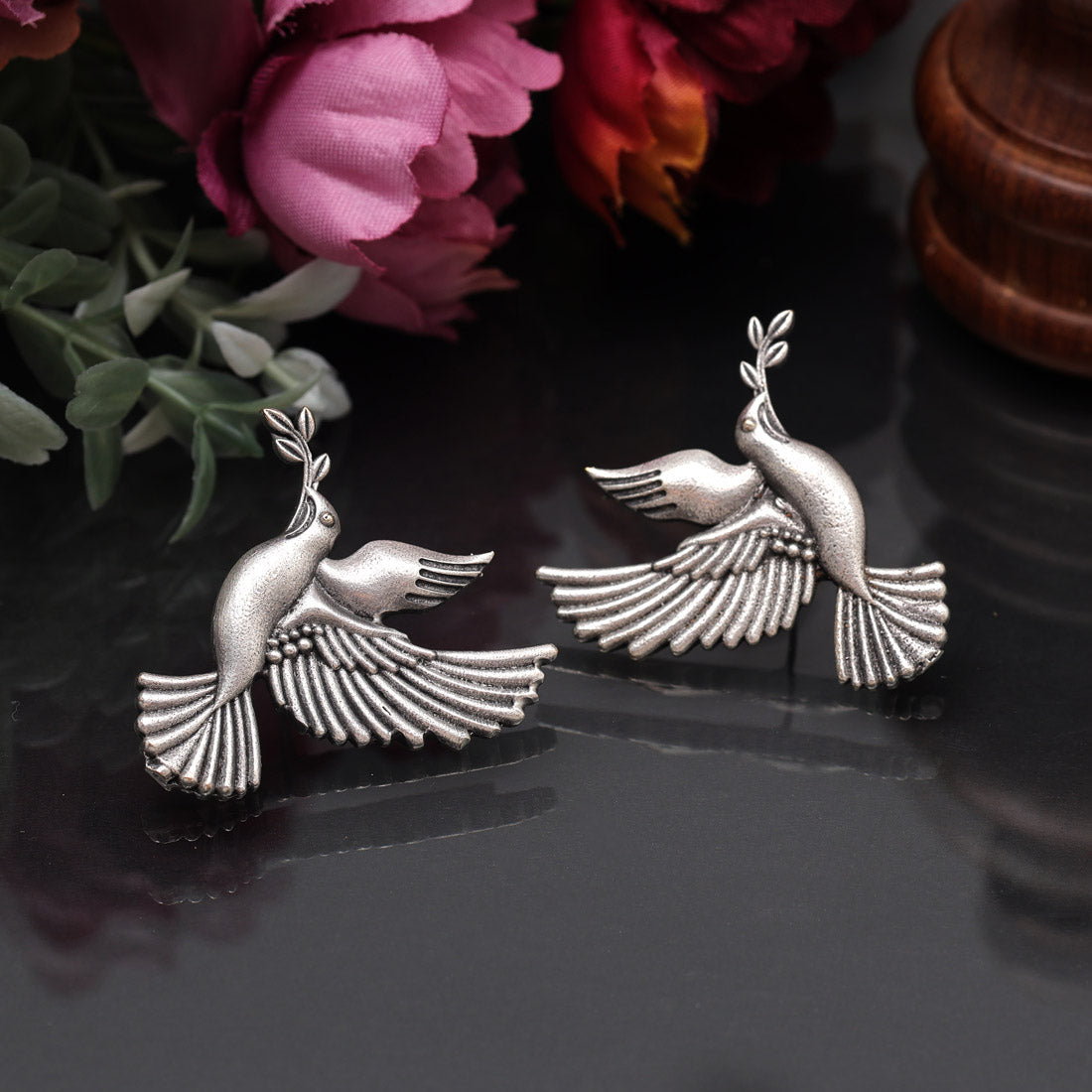 Silver Color  Oxidised Earrings (GSE2914SLV) Jewelry GlitStudio   