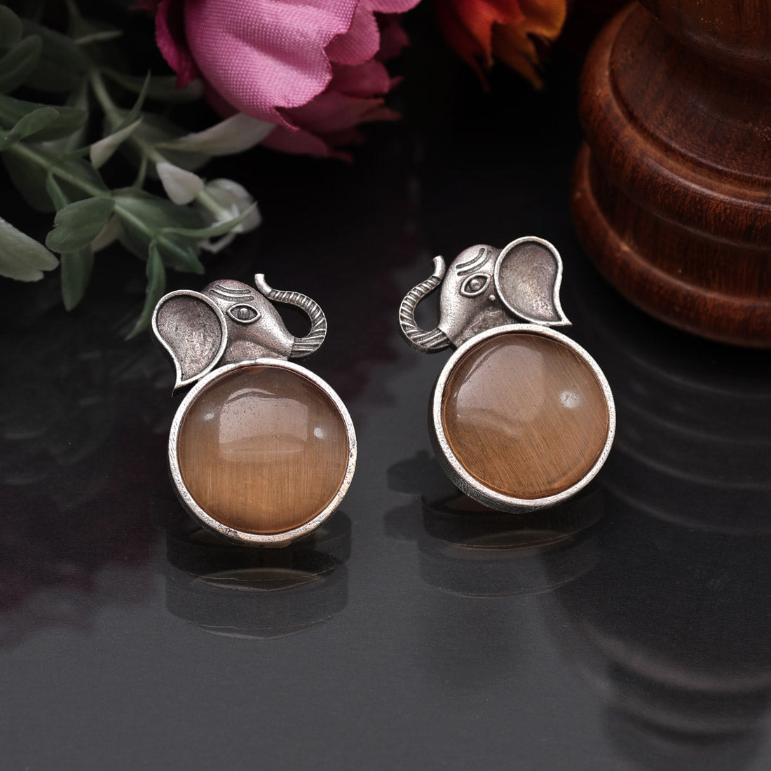 Light Brown Color  Oxidised Earrings (GSE2916LBRW) Jewelry GlitStudio   
