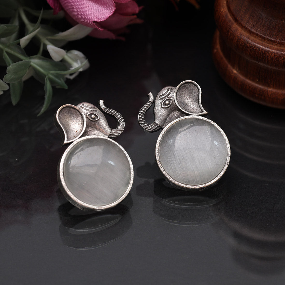 Off White Color  Oxidised Earrings (GSE2916OWHT) Jewelry GlitStudio   