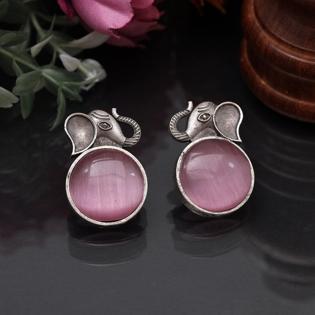 Pink Color  Oxidised Earrings (GSE2916PNK) Jewelry GlitStudio   