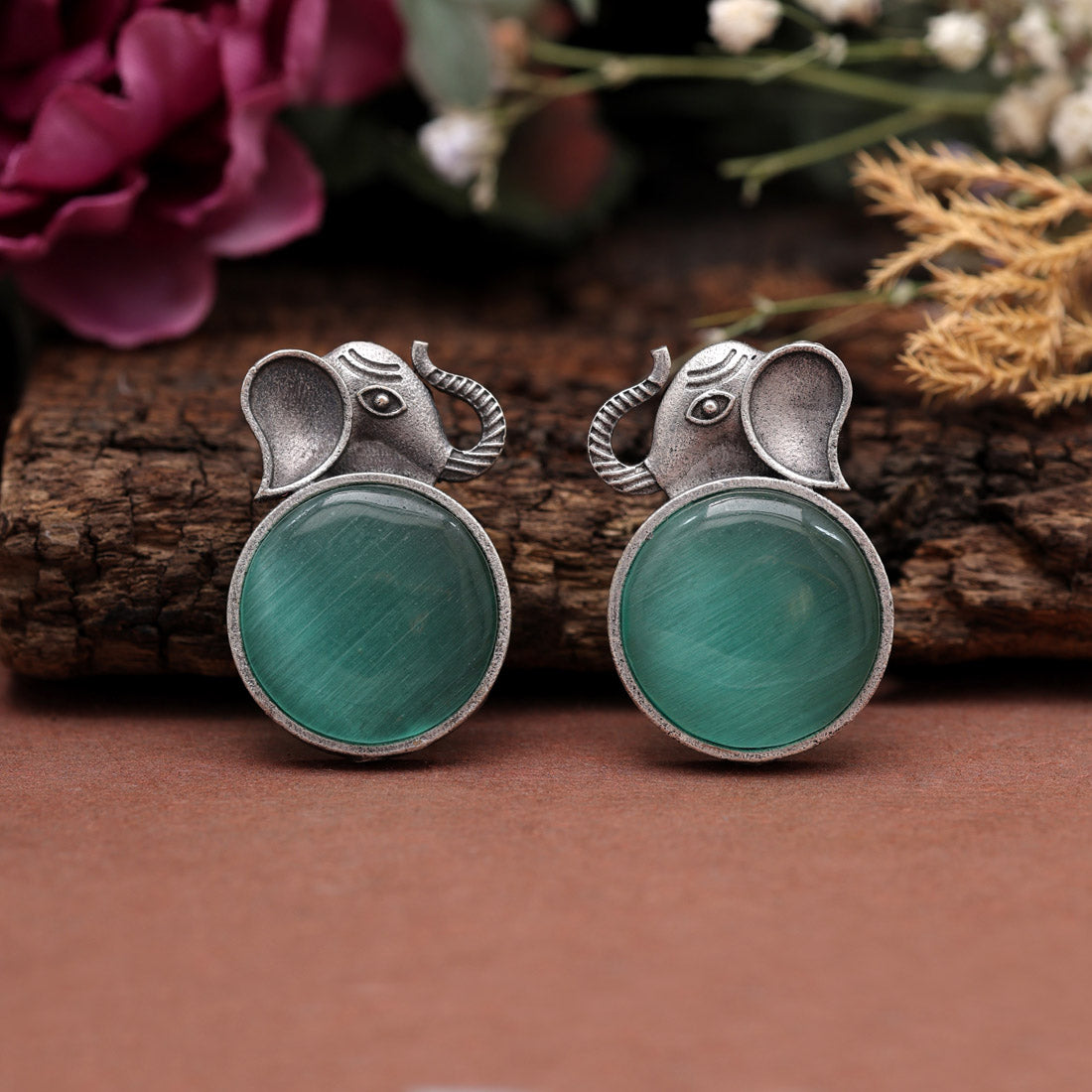 Rama Green Color  Oxidised Earrings (GSE2916RGRN) Jewelry GlitStudio   