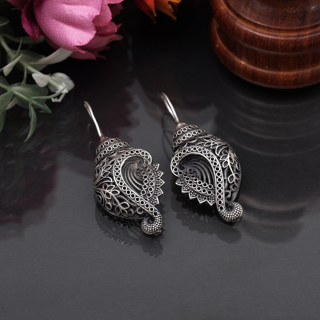 Silver Color  Oxidised Earrings (GSE2919SLV) Jewellery GetGlit   