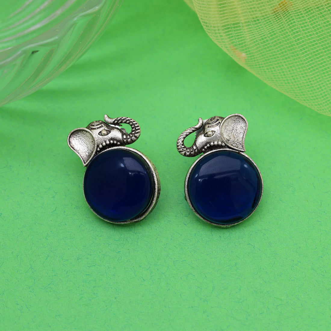 Blue Color Oxidised Earrings (GSE2993BLU) Jewellery GetGlit