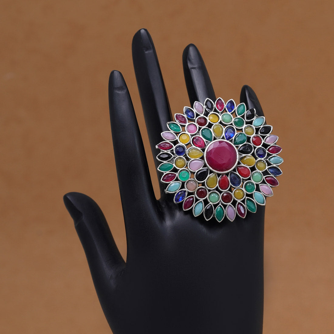 Multi Color Oxidised Rings (GSR534MLT)  GetGlit   