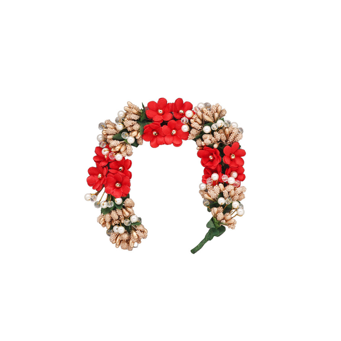 Red Color Flower Gajra For Women Hair Pin (HRP260RED) Jewellery GetGlit