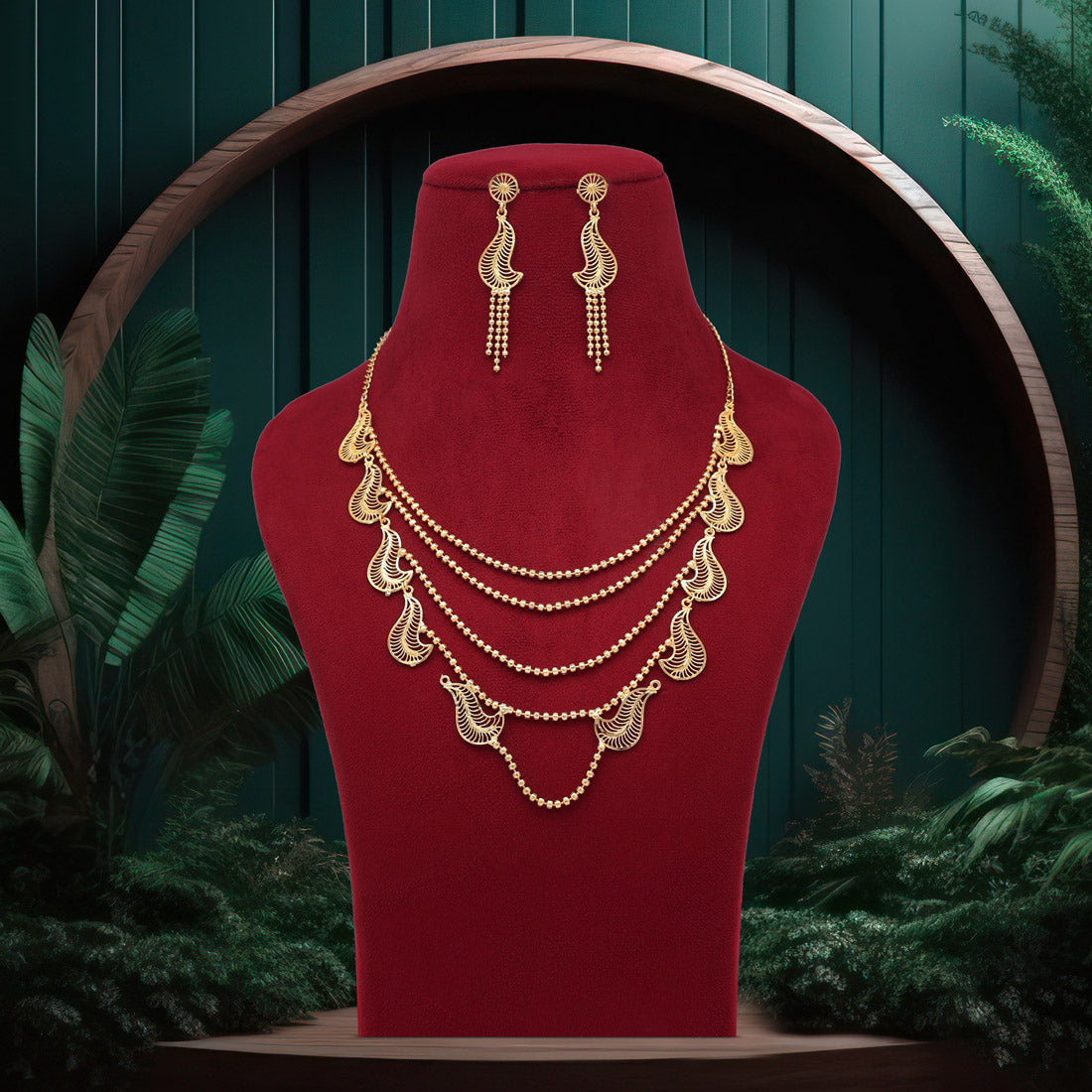 Gold Plated Necklace Set (KBSN1163GLD) Jewellery GetGlit   