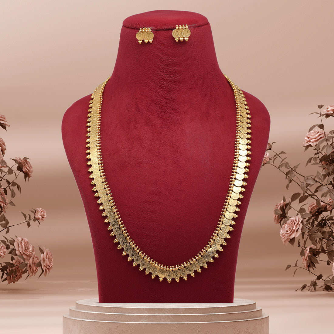 Gold Color Gold Plated Necklace Set (KBSN1174GLD) Jewellery GetGlit   