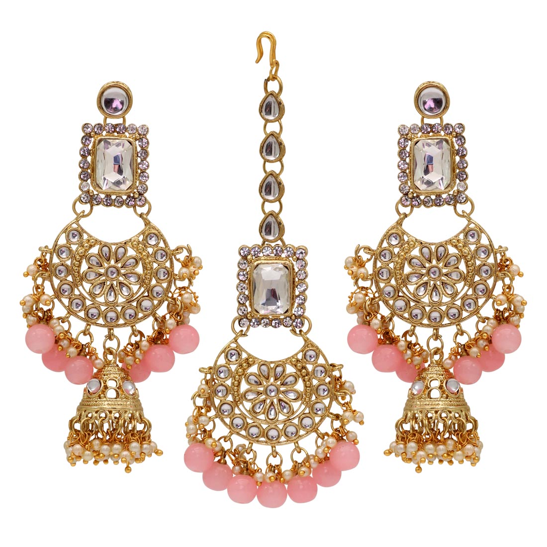 Purple Color Kundan Necklace Set (KN222PRP) Jewellery GetGlit   