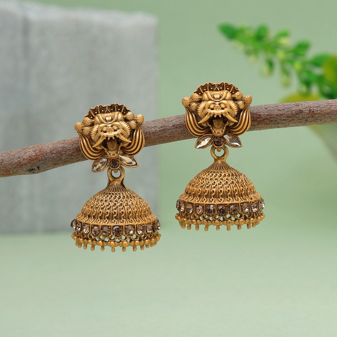 Gold Color Matte Gold Earrings (MGE232GLD) Earrings GetGlit   