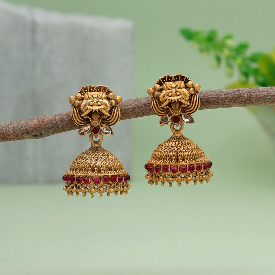 Rani Color Matte Gold Earrings (MGE232RNI) Earrings GetGlit   