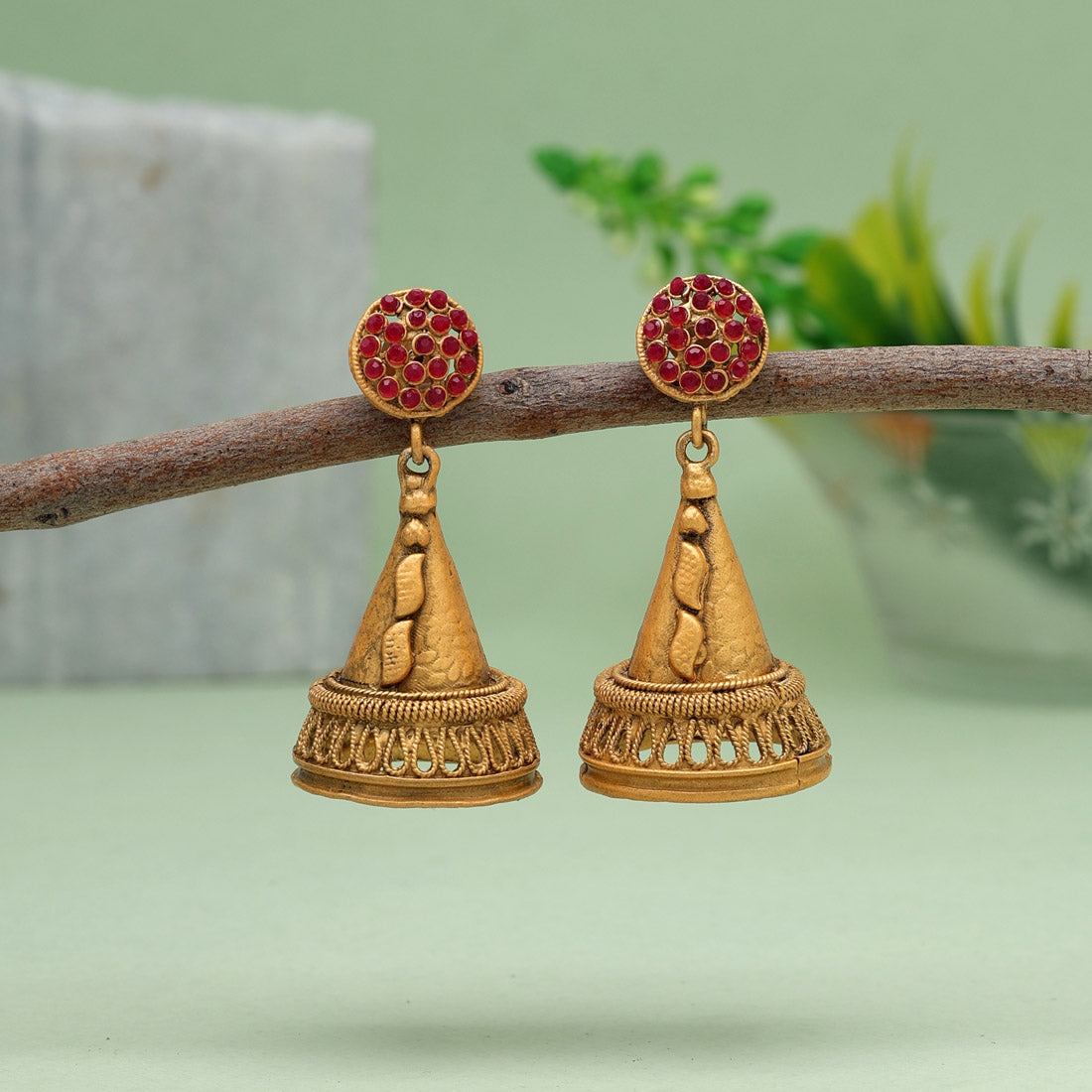 Rani Color Matte Gold Earrings (MGE251RNI) Earrings GetGlit   