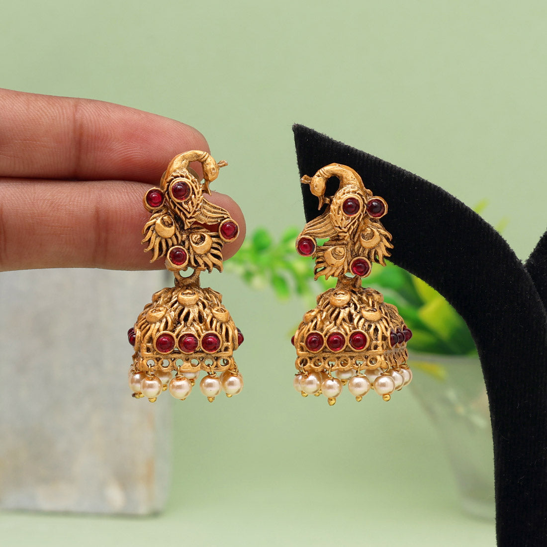 Rani Color Matte Gold Earrings (MGE269RNI) Earrings GetGlit   