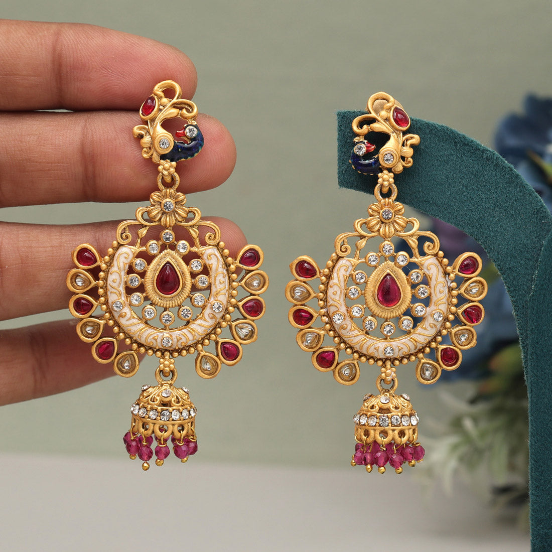 Rani Color Matte Gold Earrings (MGE309RNI) Earrings GetGlit   