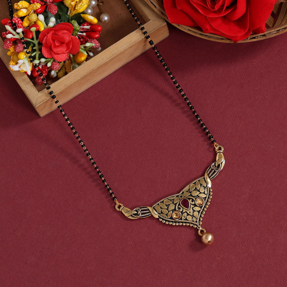 Gold Color Mangalsutra (MS293GLD) Jewellery GetGlit   