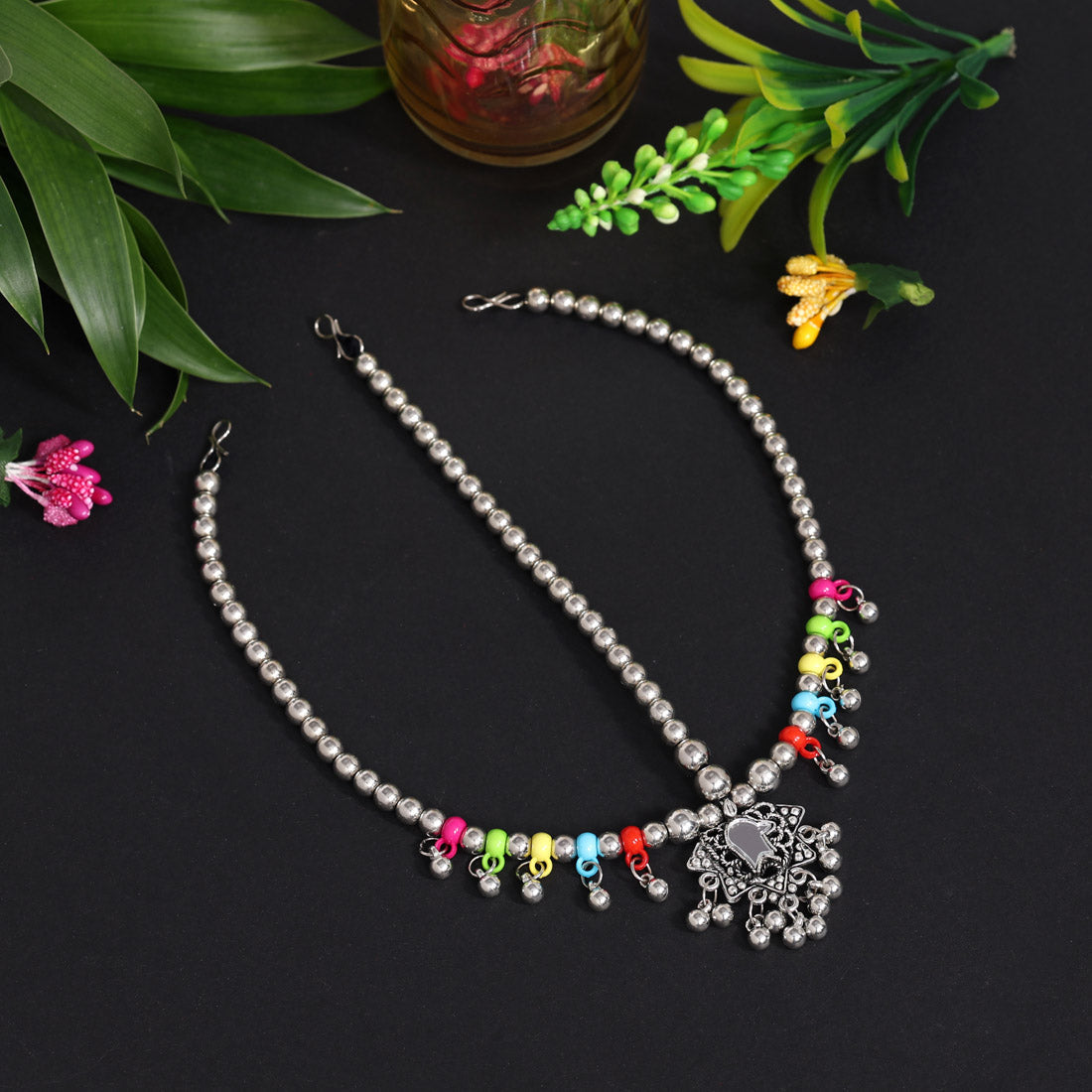 Multi Color Oxidised Matha Patti (MTP345MLT)