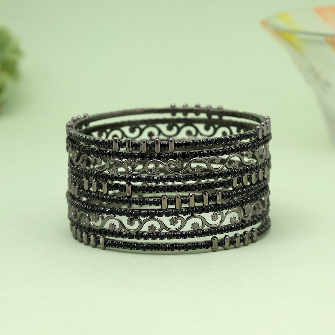 Black Color 1 Set Of Bangle Size: 2.4