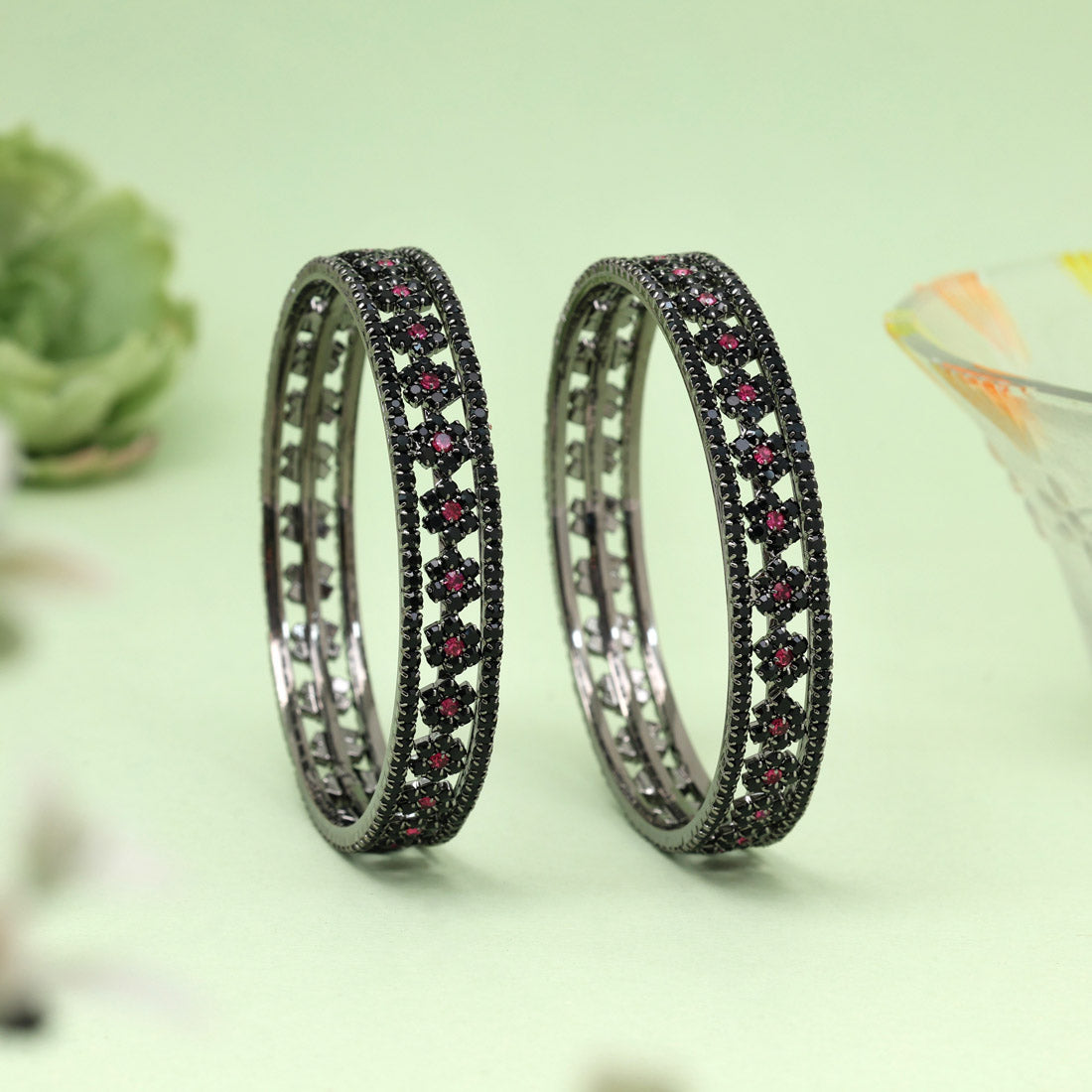 Rani Color 1 Pair Bangle Size: 2.10 (PLKB865RNI-2.10)