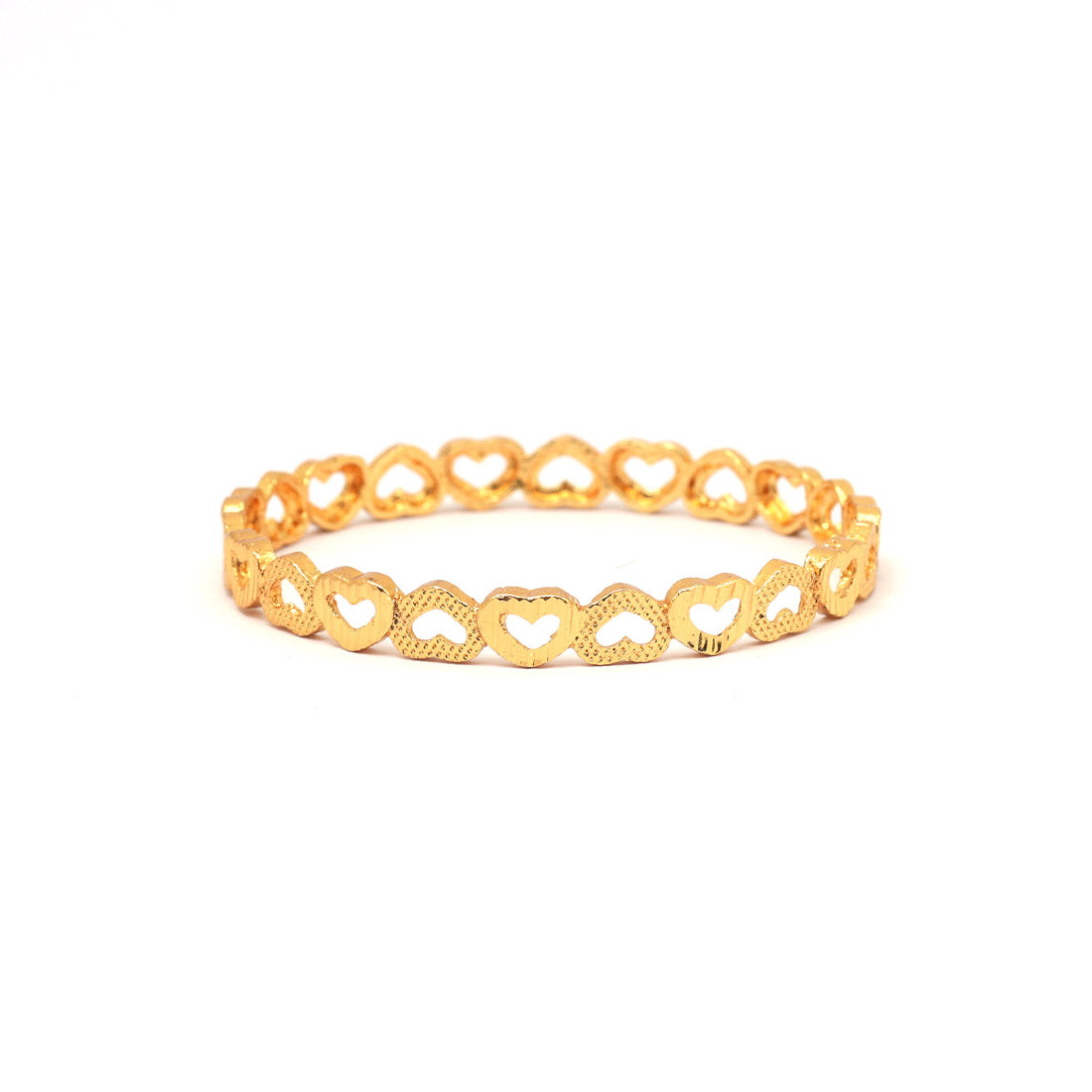 Gold Color 1 Set Of Bangle Size: 2.10 (PLKB880GLD-2.10) Jewellery GetGlit