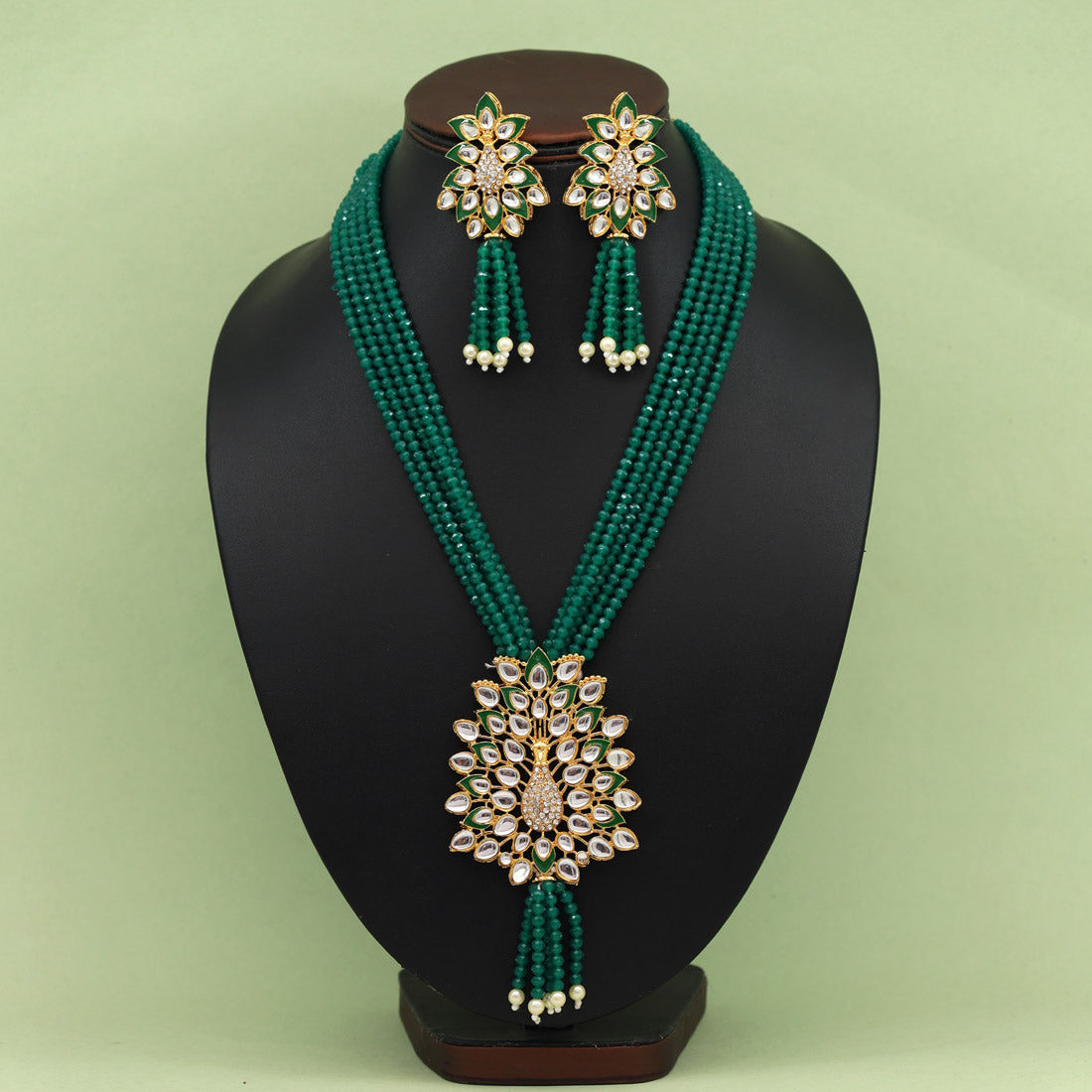 Green Color Jewellery Rani Haar (PN768GRN) Jewellery GetGlit