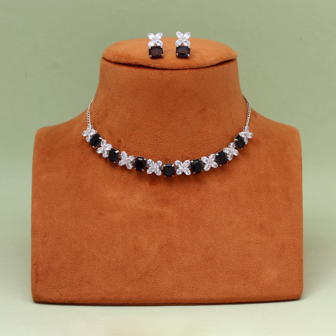 Purple Color Stone Necklace Set (STN232PRP) Jewellery GetGlit