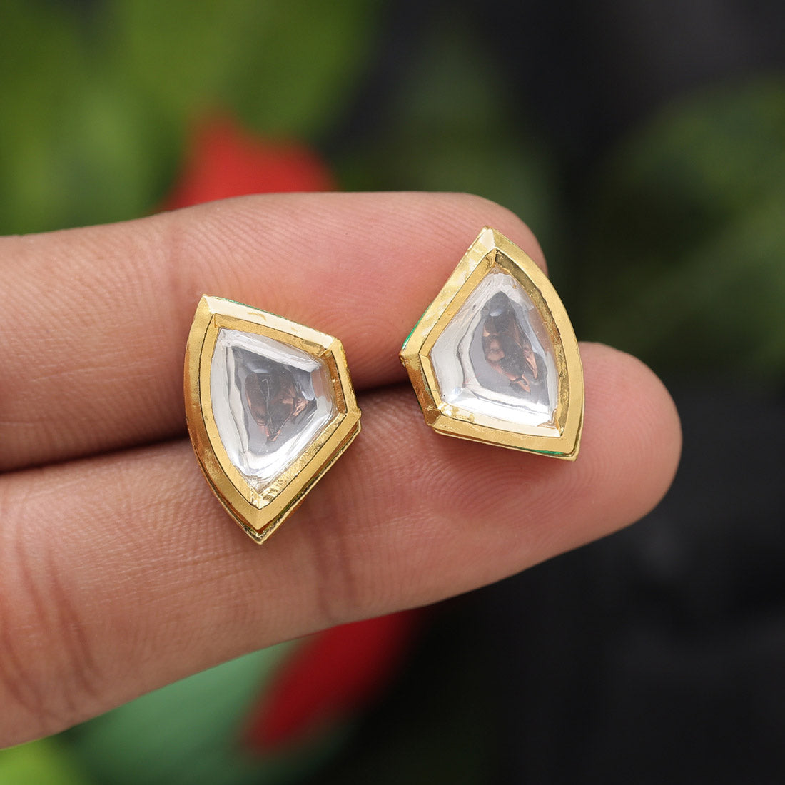 White Color Stud Earrings (STUD210WHT)