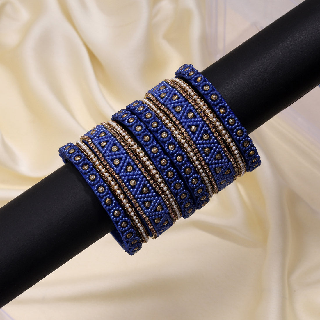 Blue Color Thread Bangle Set: 2.10 (TRB183BLU-2.10)