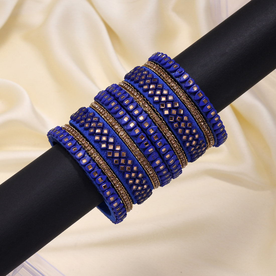 Blue Color Thread Bangle Set: 2.10 (TRB184BLU-2.10)