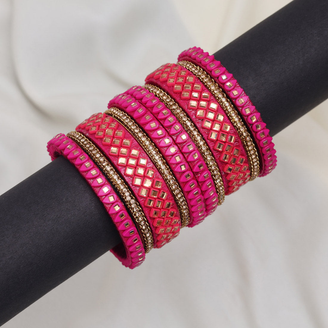 Rani Color Thread Bangle Set: 2.8 Jewellery GetGlit