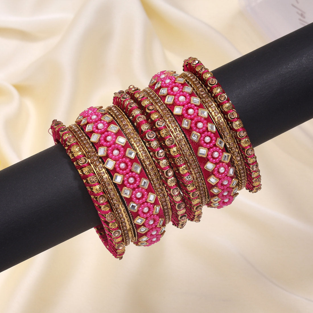 Rani Color Thread Bangle Set: 2.4 (TRB187RNI-2.4)