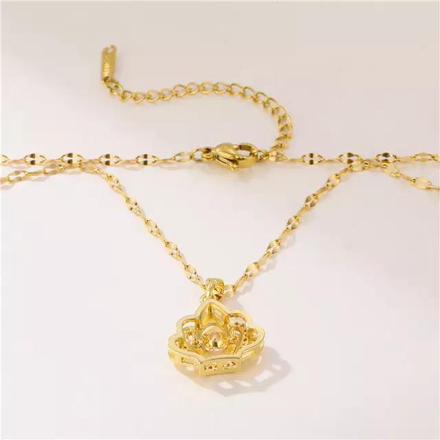 Elegant American Diamond Pendant With Chain  Glitstudio   